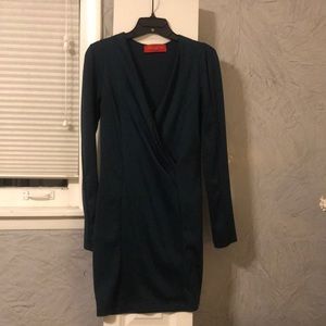 Long sleeve body fitting cocktail dress